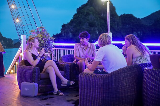 2 day Oasis Bay Cruise to Halong Bay from Hanoi - Cat Ba dinner night: food, games, and the DJ set