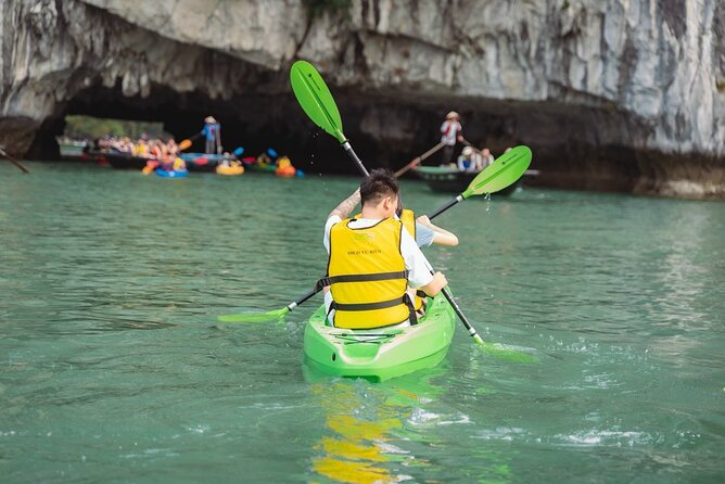 3-Day Ninh Binh trip Halong-LanHa Bay Cruise 5 Star with balcony - Lan Ha Bay hands-on time: kayak, swim, and squid fishing