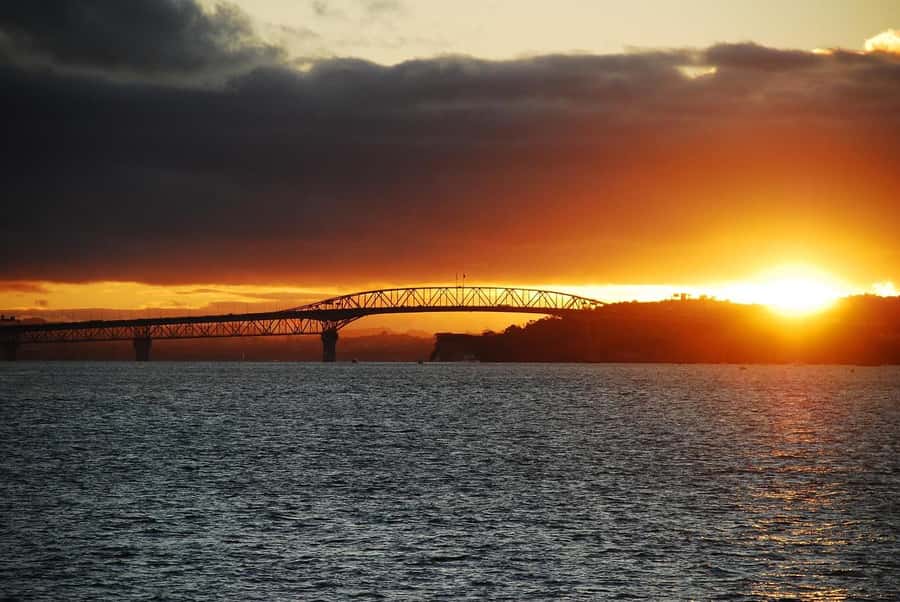 Auckland: Nightlights Harbour Cruise with Canapés and Drink - The route: Harbour Bridge, Viaduct, and Sky Tower all in one evening