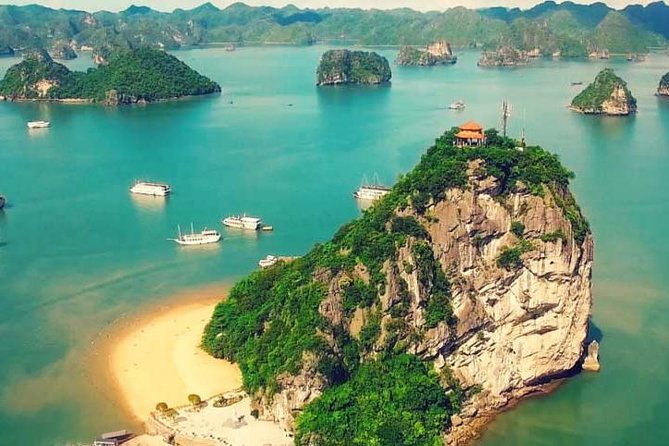 Best Premium Halong Bay Cruise from Halong International Port - Titov Island (Ti Top): swim, then climb for the 360° view