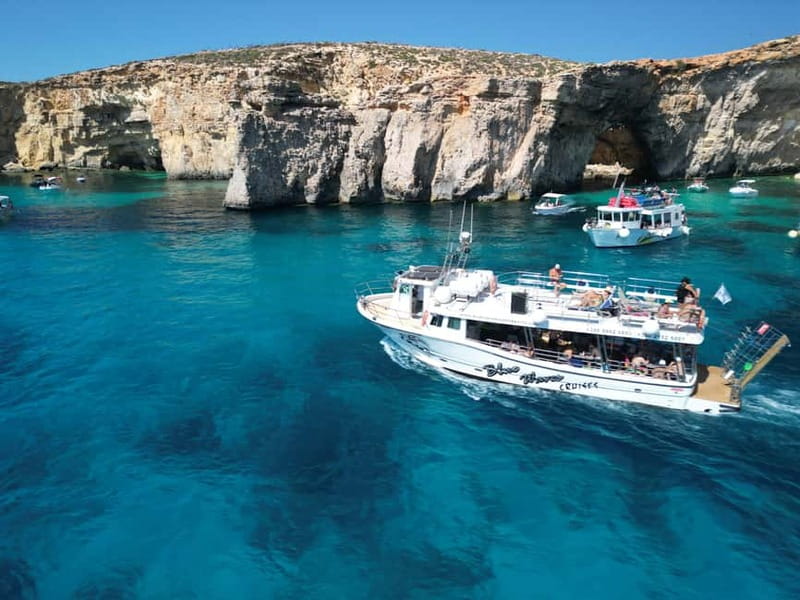 Comino Blue Lagoon & Crystal Lagoon - 3 Bay Cruise - Crystal Lagoon: your first anchor for swimming and snorkeling