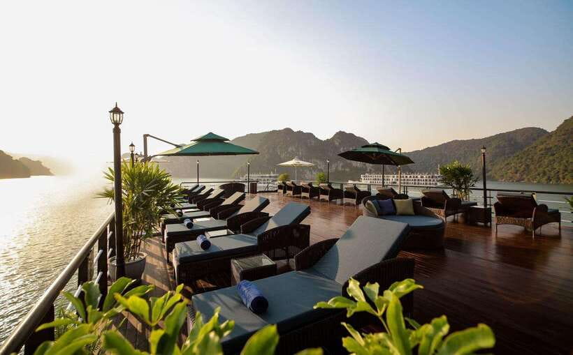 From Hanoi: 2-Day Ha Long Bay and Lan Ha Bay Cruise - Dinner, cocktails, and squid fishing: pick your night energy