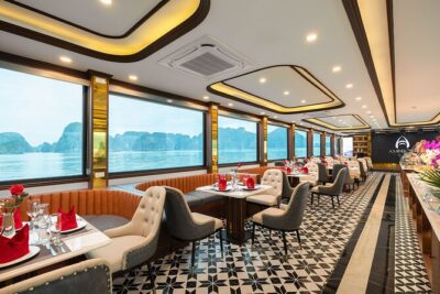 Full Day Halong Bay Tour with Lunch, Sunset Party from Hanoi - On-board comfort: welcome drink, jacuzzi, and a real lunch