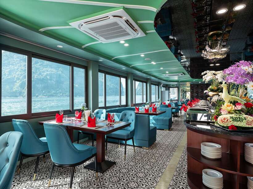Ha Long & Bai Tu Long bay cruise wt Kayakking & buffet lunch - TiTop Island: beach time plus a view climb option