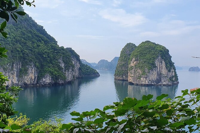 Ha Long Bay Cruise Day Tour - Cave, Kayaking, Swimming & Lunch - Sunset party on board: red wine, cake, and cooler air