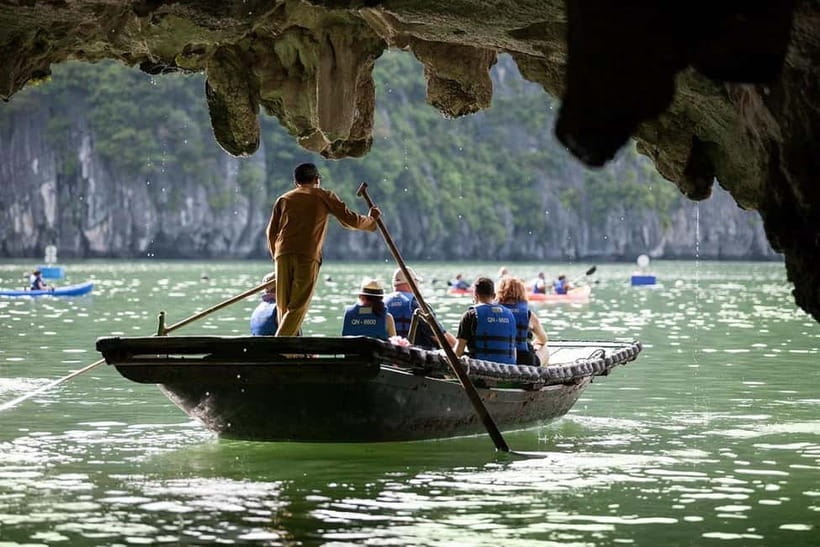 Hanoi: Full-Day Halong Bay Cruise with Swimming & Kayak Tour - Boarding at Tuan Chau: cruise first, then caves