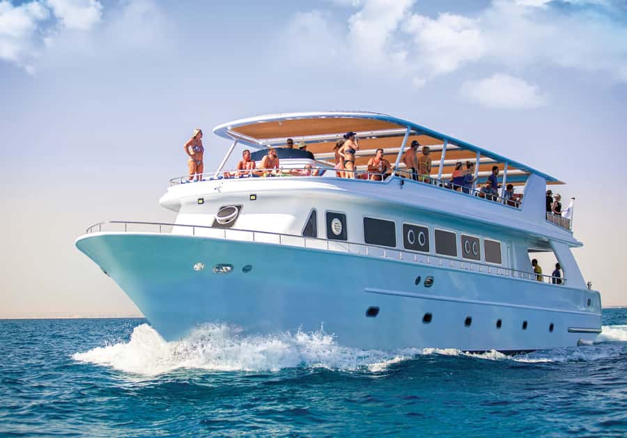 Hurghada: Luxury Orange Bay Cruise with Lunch and Pickup - Pickup, Hurghada Marina meeting point, and how long the day can feel