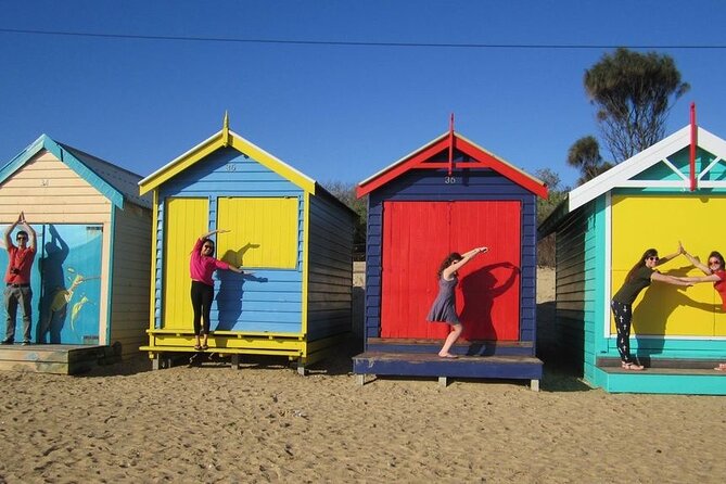 Mornington Peninsula Sightseeing and Bay Cruise - Bathing Boxes on the peninsula: quick icon, easy photos