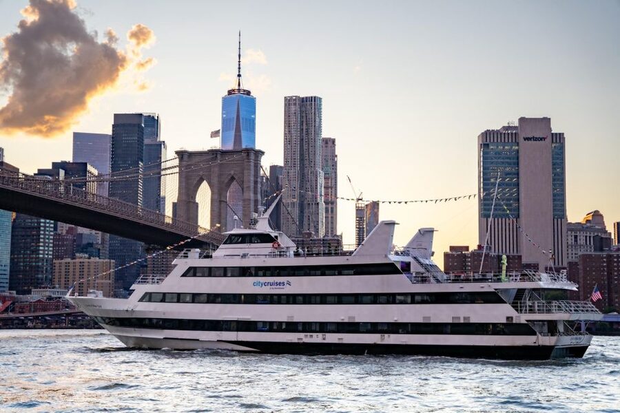 NYC: Christmas Eve Buffet Lunch or Dinner Harbor Cruise - Entering the Spirit of New York at Chelsea Piers