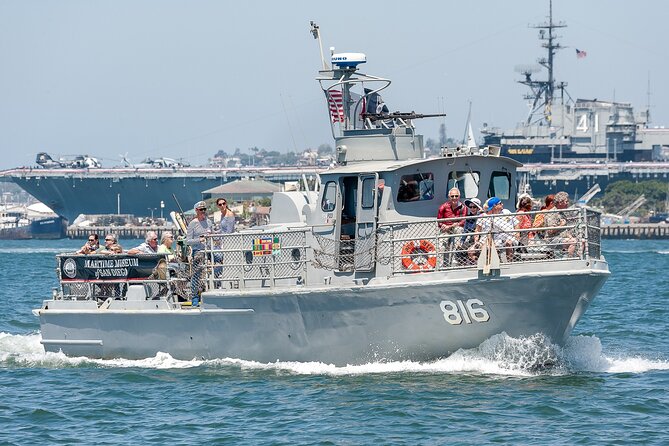 PCF 816 Swift Boat Naval History Bay Tour with General Admission - Narration, Naval History Themes, and the Audio Reality