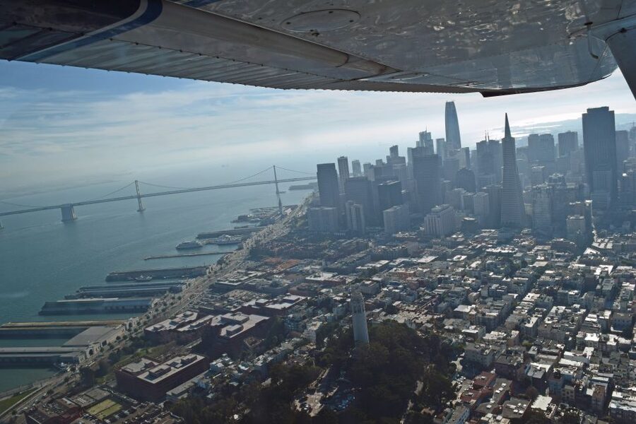San Francisco: Airplane Private Bay Tour - Route you’ll fly: Wharf to Golden Gate to Alcatraz