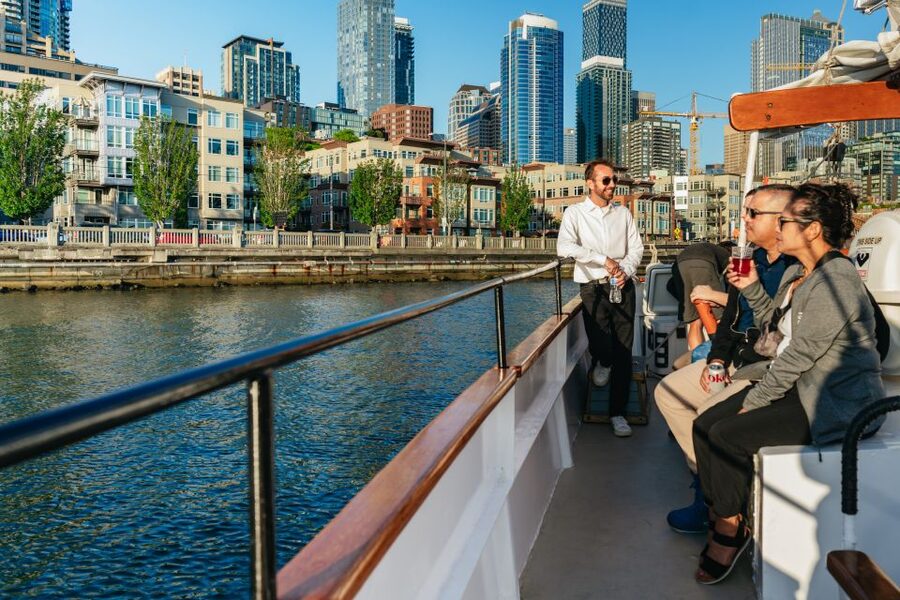 Seattle: Tall Sailboat Sunset Harbor Cruise - The Bay Lady experience: traditional sailing with real input