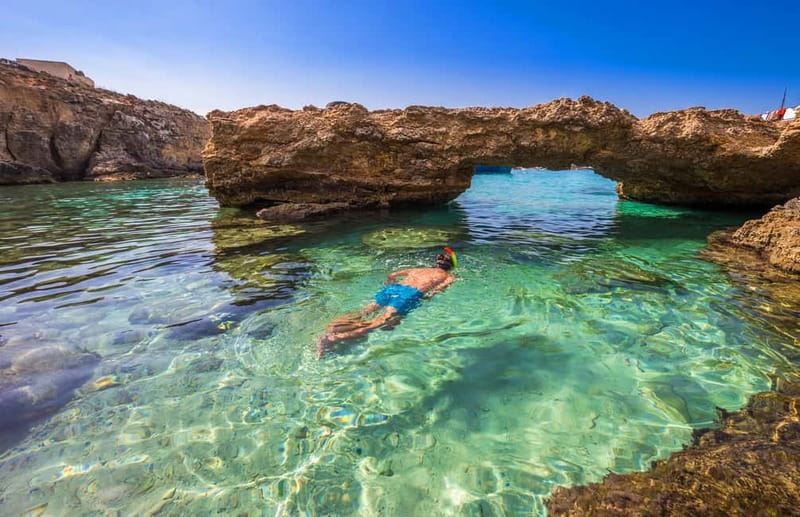 Sliema: Three Bay Cruise with Lunch & Optional Transfers - The Gozo Stop at Daħlet Qorrot Bay