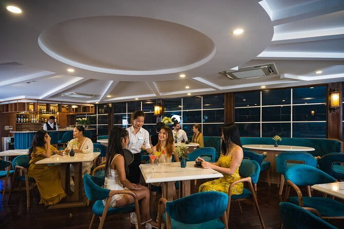 The Catba Catamaran Day Tour Lan Ha Bay Cruise Trips - Lan Ha Bay adventure: caves, kayaking, and that big water-play block