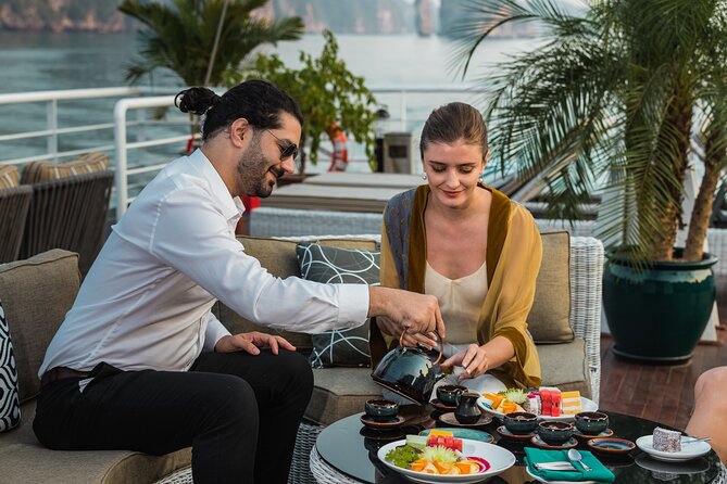 The Halong Catamaran Premium Cruise - Lan Ha Bay Cruise Trip - Sunset tea ceremony and the ride back in style