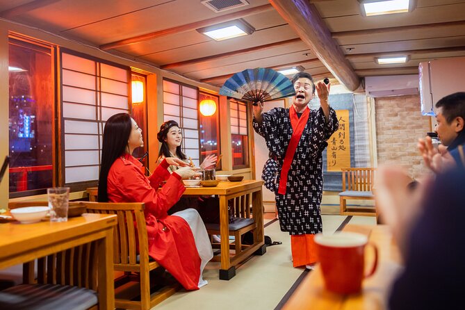 Tokyo Bay Yakatabune Dinner/Day Cruise with Japan Show and Drinks - Fuji TV waterfront: iconic architecture without overplanning