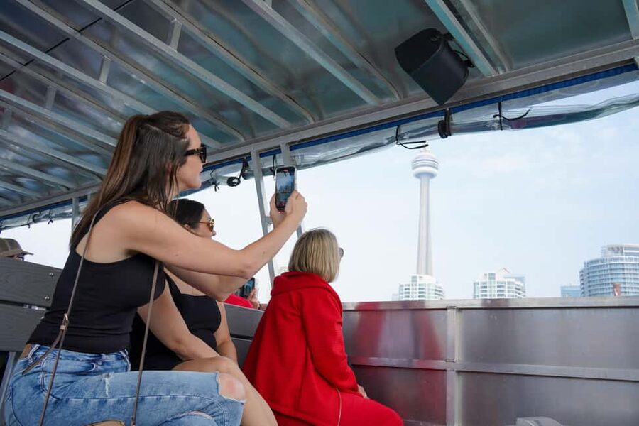 Toronto: Premium Driving Tour with Tower and Harbour Cruise - A Narrated City Drive Through Dundas Square, Queen’s Park, and Nathan Philips Square